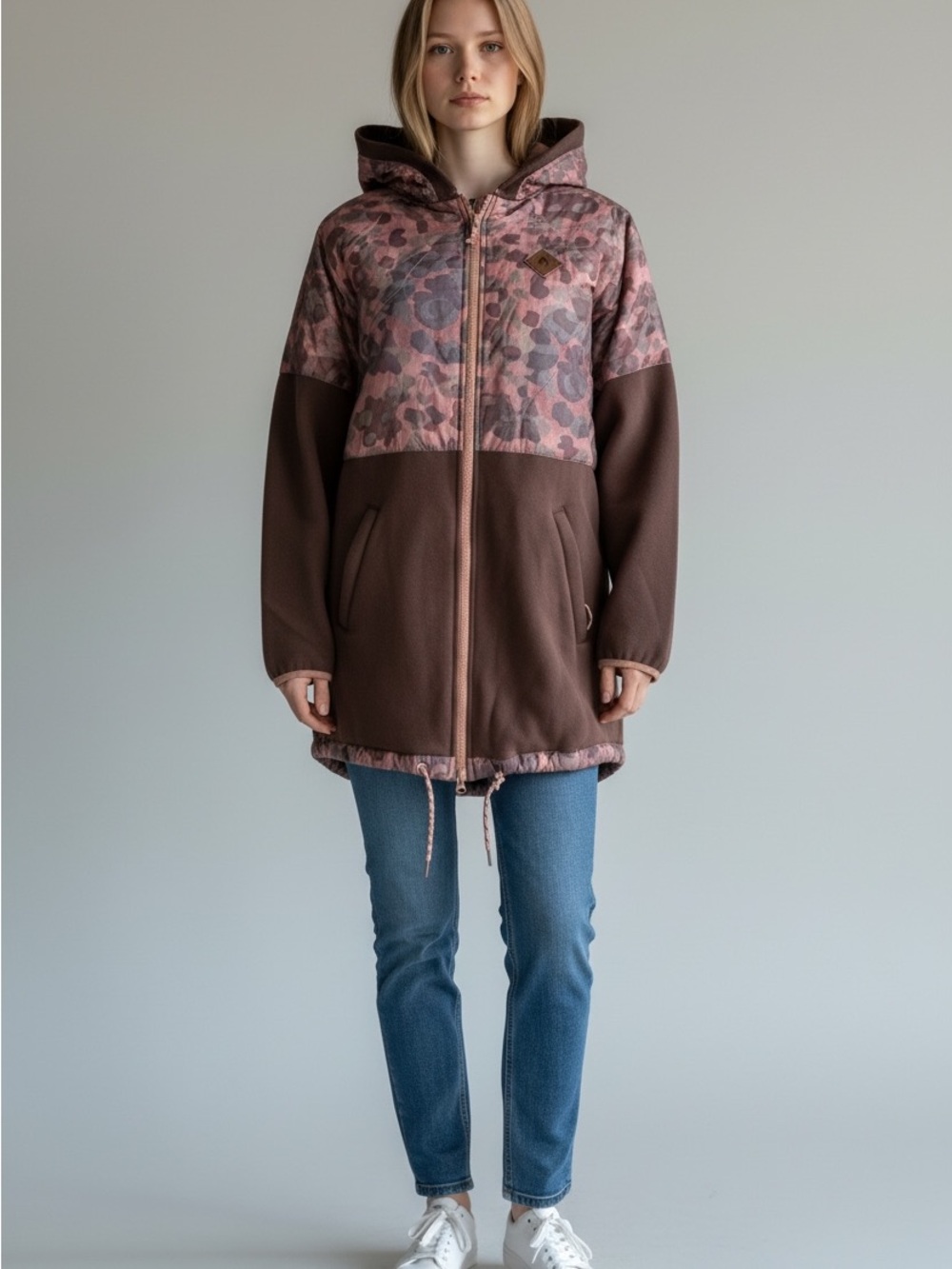 Burton Camo & Brown Hooded Utility Jacket